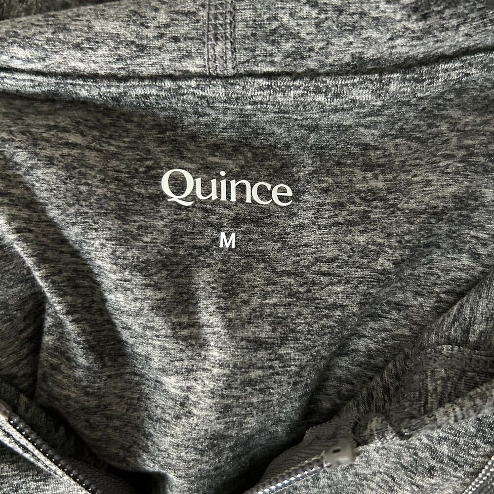 Quince Flowknit Full Zip Hoodie in Heather Gray Size Medium - Picture 5 of 5